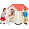 Gymax Kids Playhouse Games Cottage w/ 7 PCS Toy Set and Waterproof Cover